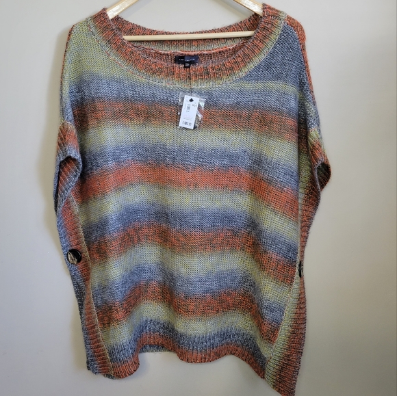 The Limited Wool/Acrylic Striped Oversized Side Button Sweater Size M/L - Picture 1 of 8